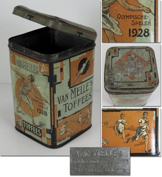 Olympic Games 1928 Toffee Tin box