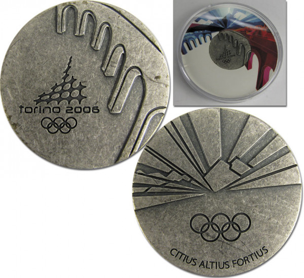 Olympische Winterspiele „Turin 2006“. In Box, Teilnehmermedaille 2006