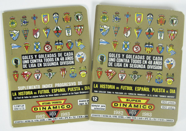 Dinamico 1982/1983 - La Historia del Futbol Espanol Puesta al Dia und Suplemento Indice Progresivo (2 Bände) - Vol. 12.
