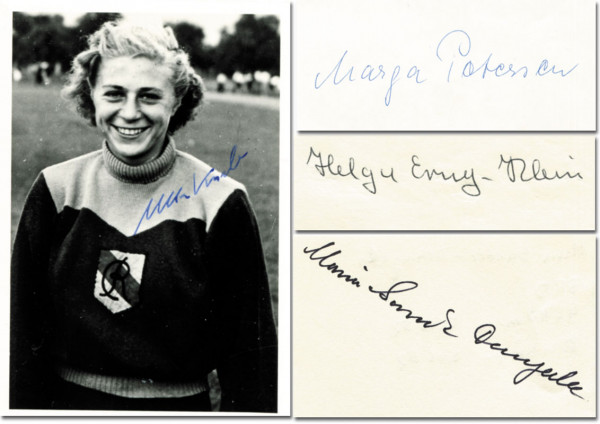 OSS 1952 4x100 m Deutschland: Olympic Games 1952 Autograph Atletics Germany