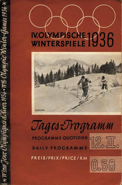 Olympic Winter Games 1936. Official Daily Program