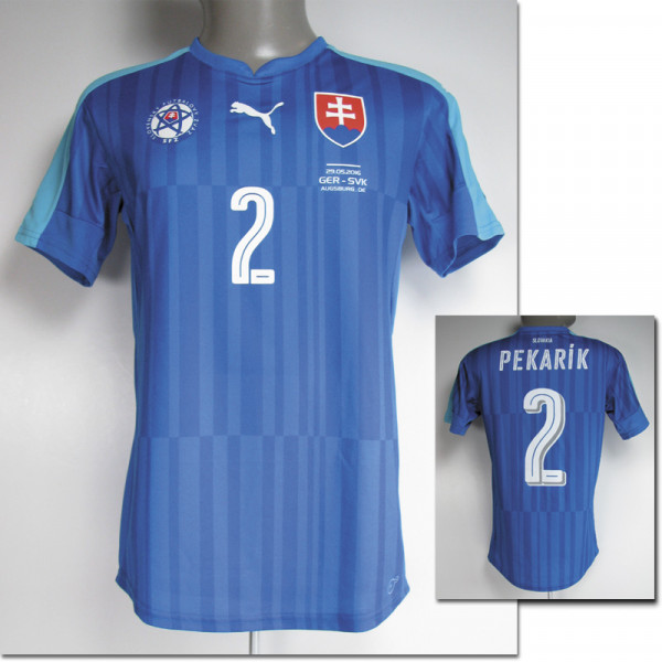 match worn football shirt Slovakia 2016