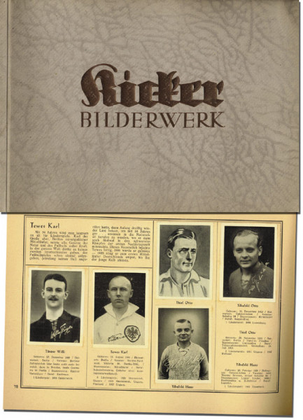 Football Sticker album from Kicker 1939