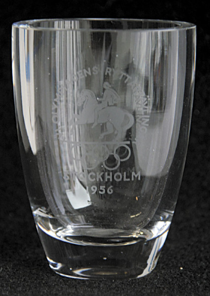 Olympic Games 1956 Stockholm. Glass Vase