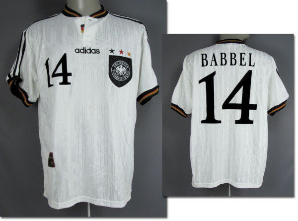 match worn football shirt Germany 1996