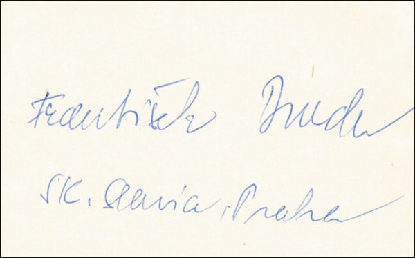 Douda, Frantisek: Autogramme: Olympia 1932: Frantisek Douda