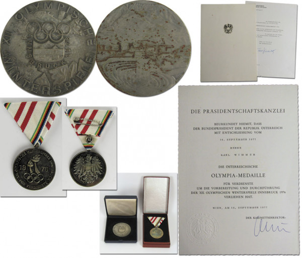 Participation + honour Medal Olympic Games 1976