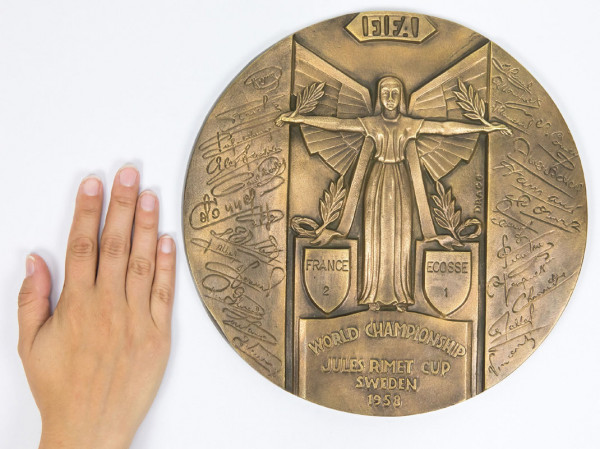 World Cup 1958. French Commeorative plaque