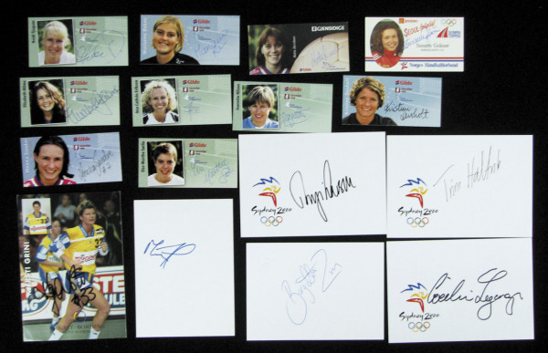 OSS 2000 Handball Norwegen Frauen: 16 original Signaturen Bronze Handball 2000 Frauen