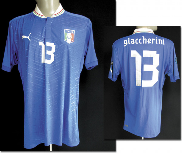 UEFA Euro 2012 match worn football shirt Italia