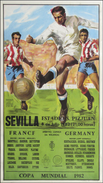 France - Germany, Sevilla 08.07.1982, Plakat WM1982