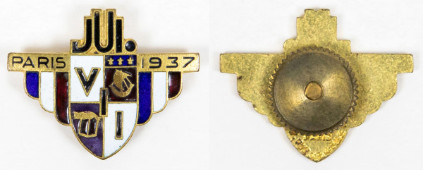 students world championships in Paris 1937 badge