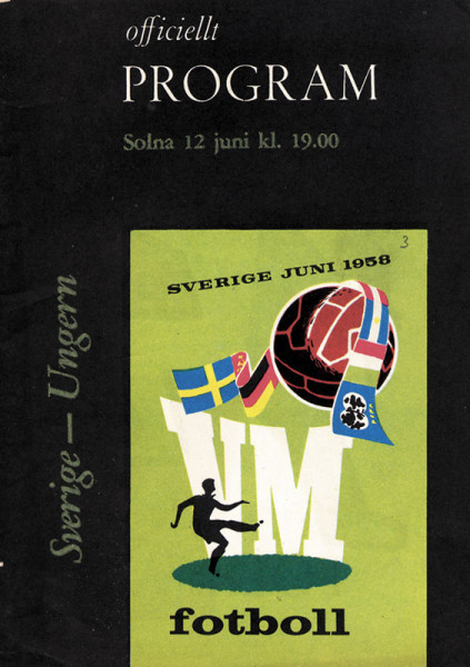 Programme: World Cup 1958. Sweden - Hungary