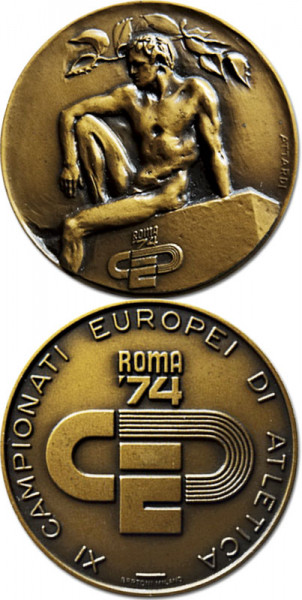 XI Campionati Europei di Atletica Roma 74, Teilnehmermedaille 1974