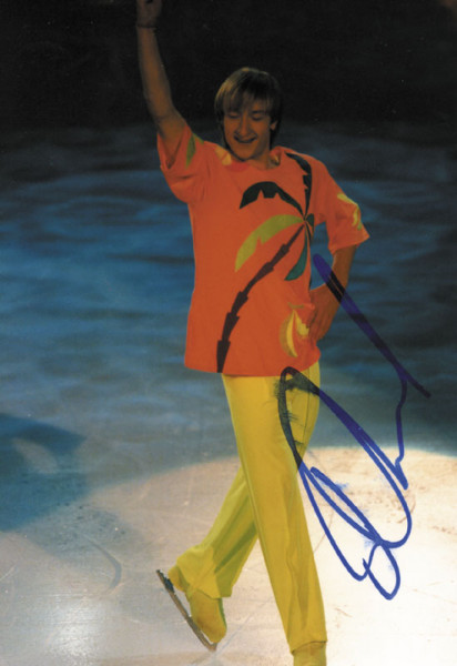 Plushenko, Jewgeni: Farbfoto mit Originalsignatur