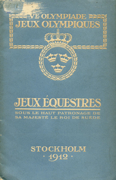 Olympic Games 1912. Official Programme Equestrian