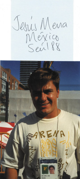 Mena, Jesús: Olympic Games 1988 Autograph diving Mexico