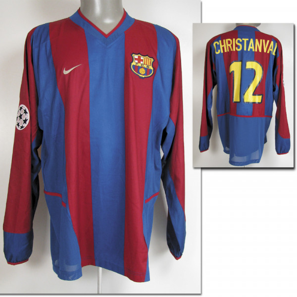 match worn football shirt FC Barcelona 2002/03