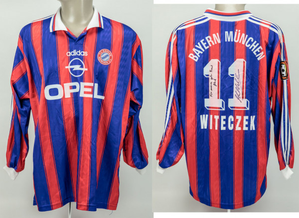 Marcel Witeczek am 29.03.1997 gegen Werder Bremen, München, Bayern - Trikot 1996/1997