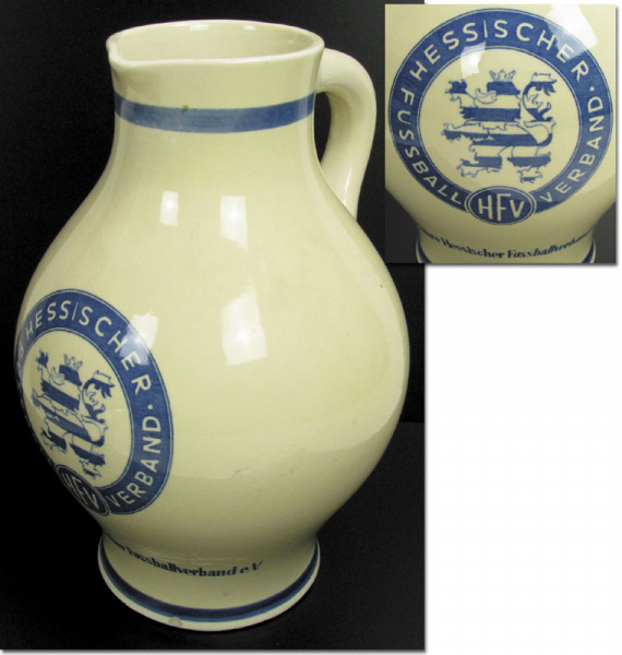 Keramikkrug „Hessischer Fussball Verband HFV“ zum , Keramikkrug 1956