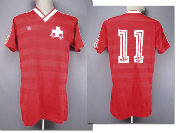 World Cup 1986 match worn footb shirt Switzerland