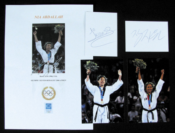 Teakwondo OSS 2004 Leichtgewicht: 3 Belege mit Originalsignaturen plus Fotos