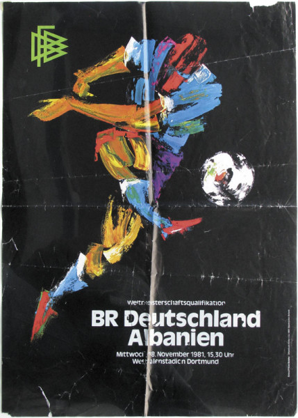 German Poster Football match Germany 1981