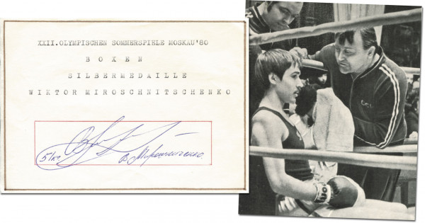 Miroschnytschenko, Wiktor: Olympic Games 1980 Boxing Autograph USSR