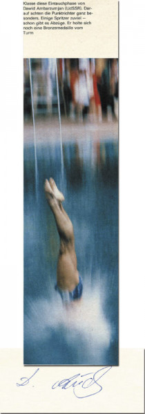Hambarzumjan, Dawit: Olympic Games 1980 Autograph diving USSR