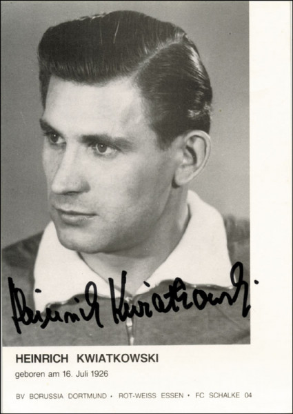 Kwiatkowski,Heinz: Autograph German football. H.Kwiatkowski