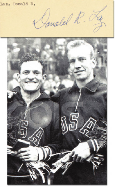 Laz, Donald: Olympic Games 1952 Autograph Atletics USA