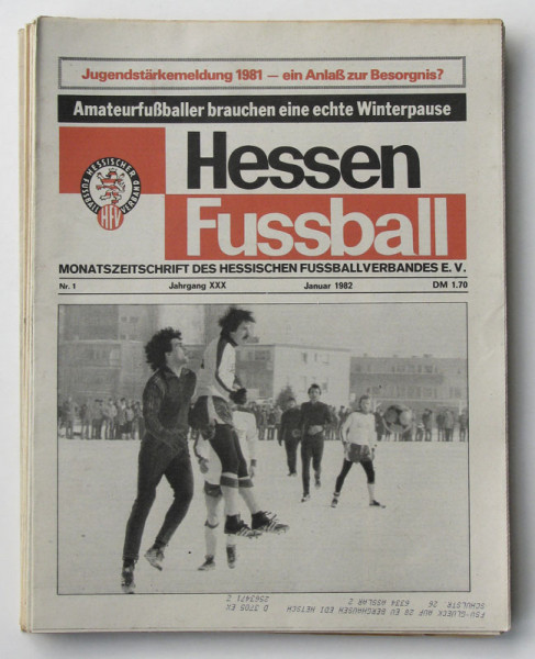 Hessen Fußball 1982 : Nr.1-12 komplett