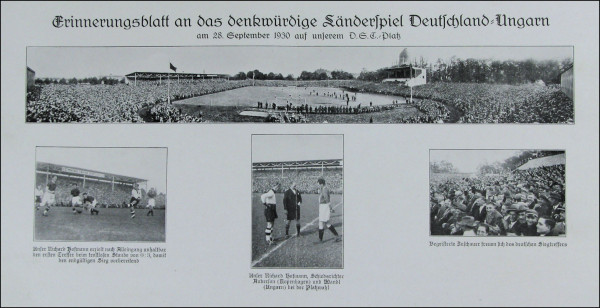 Länderspiel Deutschland - Ungarn, 28.09.1930, Richard Hofmanns 25 Länderspiele
