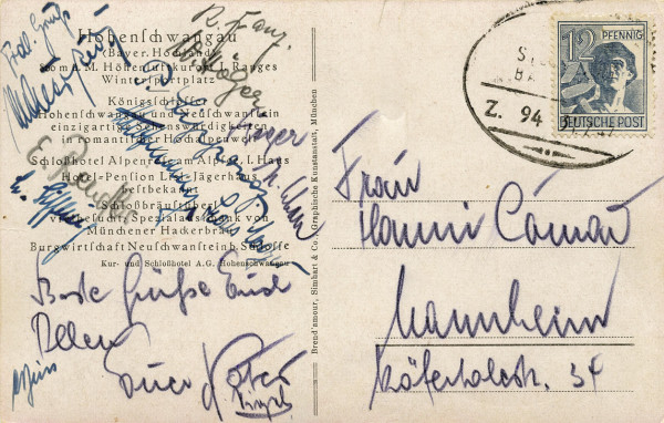 Mannheim,Waldhof - 1951: 13 Autograph Postcards Waldhof Mannheim 1951