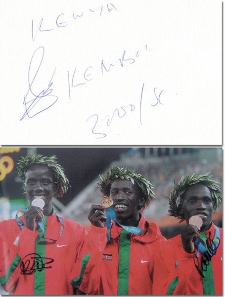 OSS 2004 3000 m Hindernis Kenia: Olympic Games 2004 Autograph Kenia 3000 m
