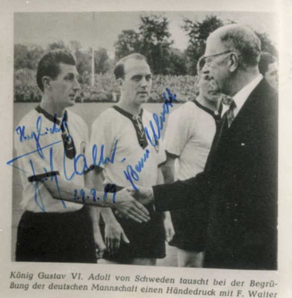 Walter, F./Klodt: Autograph Worldchampion 1954. F. Walter/Klodt