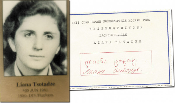 Zotadse (Tsotadze), Liana: original Autograph von Liana Zotadse