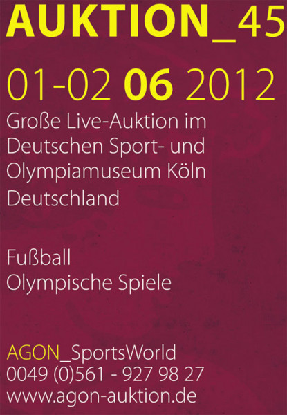 45. AGON Auktion: Auktions-Katalog: SportMemorabilia Live Köln