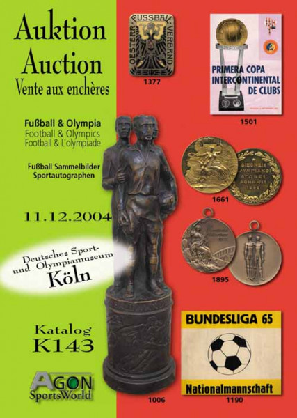 22. AGON Auktion: Auktions-Katalog: SportMemorabilia LiveKöln