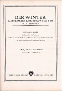 Fachblatt für Wintersport. 22. Jahrgang 1928/29 komplett gebunden.