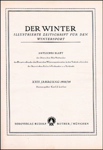 Fachblatt für Wintersport. 22. Jahrgang 1928/29 komplett gebunden.