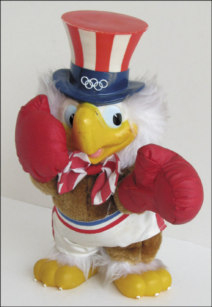 Olympic Games 1984. Official Mascot Sam as Boxer