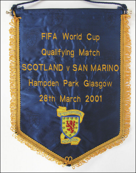 Spielwimpel "WM-Quali. Estland - Scot. 1998", Schottland-Wimpel 2001