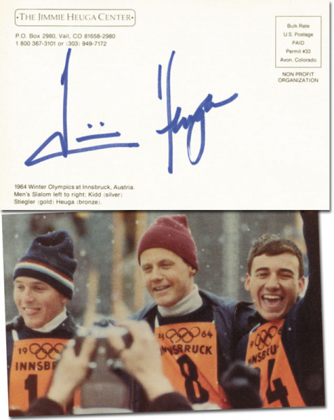 Heuga, James: Olympic Games 1964 Autograph Ski Alpin USA