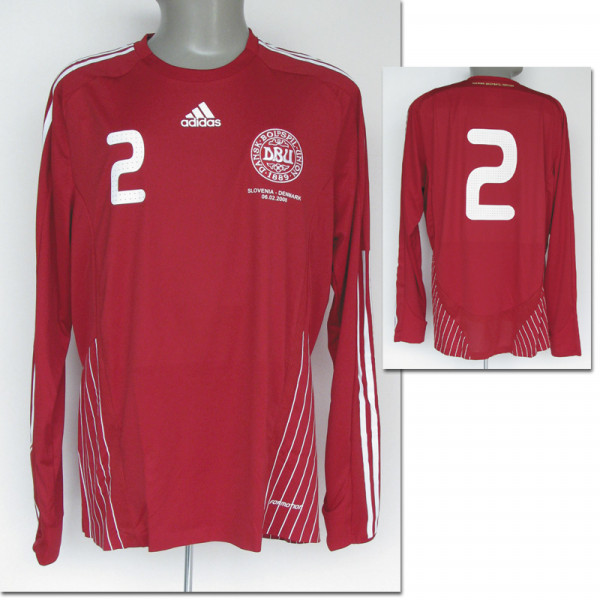 match worn football shirt Denmark 2008