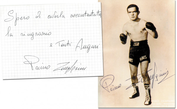 Zamparini, Primo: Olympic Games 1960 Boxing Autograph Italy