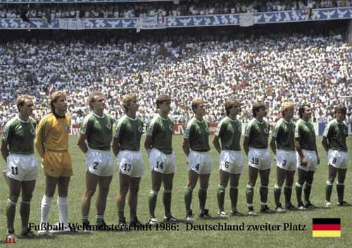 Germany 2nd place World Cup 1986