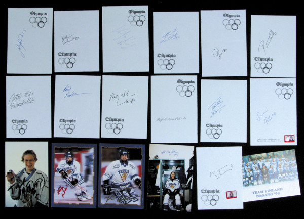 Eishockey OSW 1998 Frauen FIN: Olympic Games 1998 Autograph Icehockey FIN Women