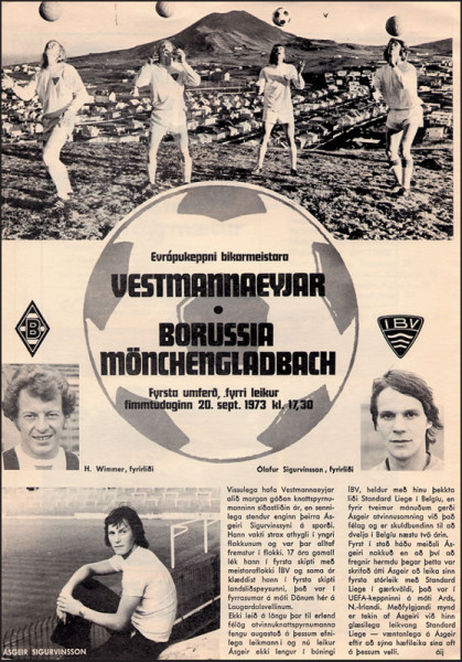 Football Programm Eurocup Vestmannaeyjar v Moench