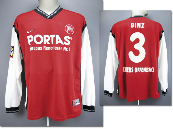 match worn football shirt Kickers Offenbach 1999